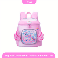 Cartoon Unicorn Backpack Kindergarten School Bag Pink Purple Girls
