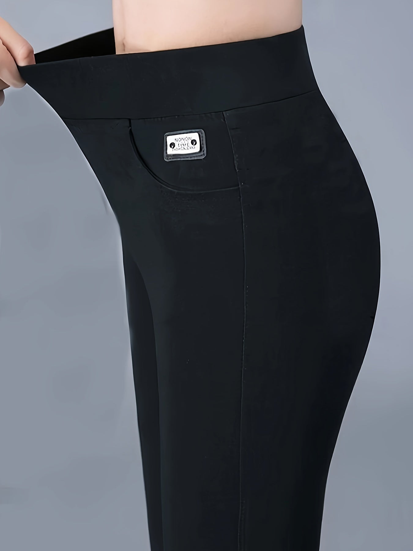 Casual Leggings Women's Plus Solid Leggings