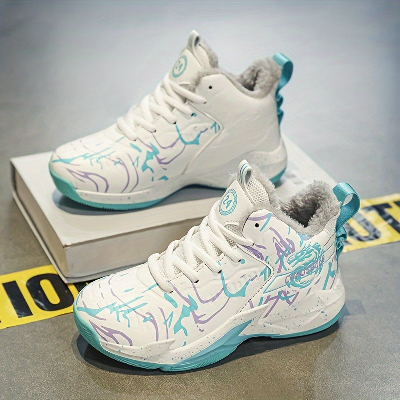 Kids' High Top Basketball Shoes Non Slip Sneakers