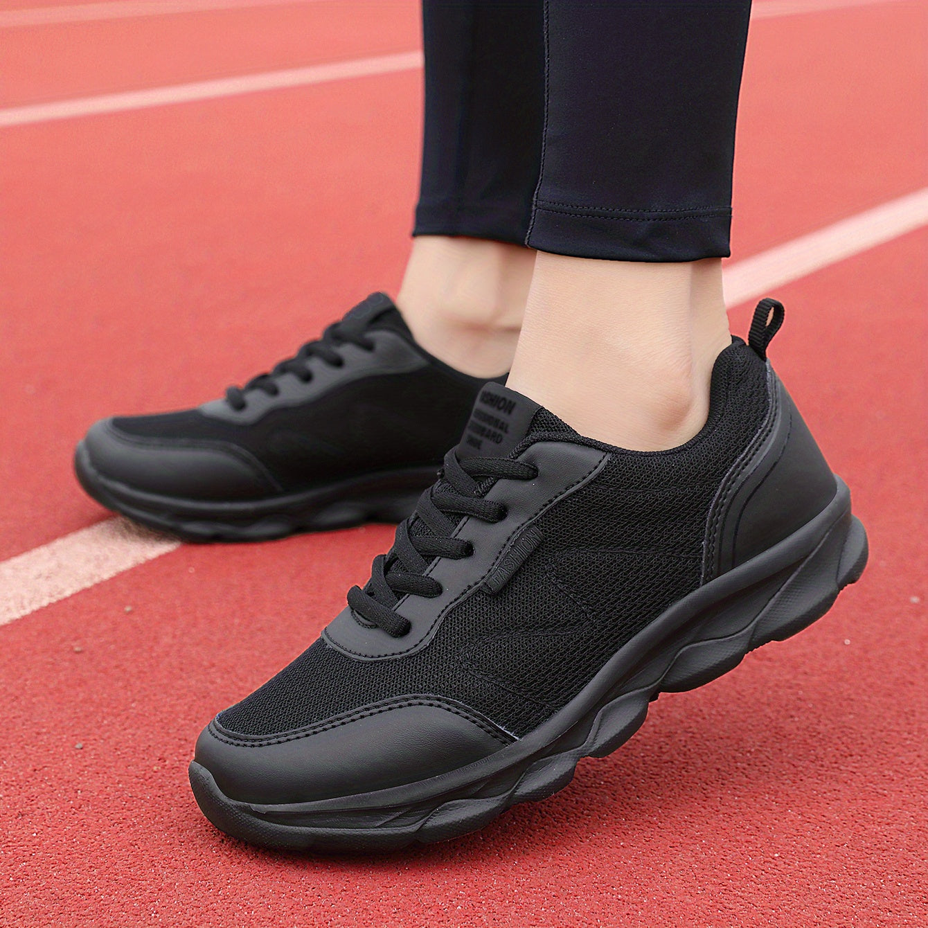 Mesh Non Slip Work Shoes for Women Soft Sole Lace Up Running Sports Shoes
