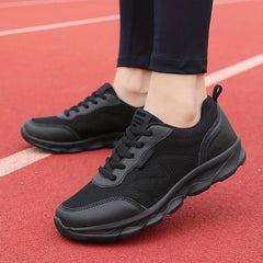 Mesh Non Slip Work Shoes for Women Soft Sole Lace Up Running Sports Shoes