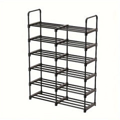 6 Tier Shoe Rack Stackable Expandable Organizer for Home Living Room