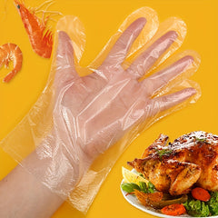 50/100 Disposable Plastic Gloves Cat. Housework BBQ Spa