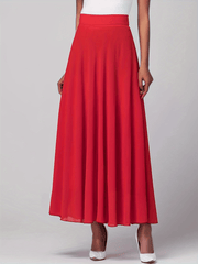 Chiffon Overlay Skirt High Waist for Women