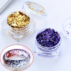 Golden Fillers for Silicone Casting Molds DIY Craft Jewelry Making Resin Filler