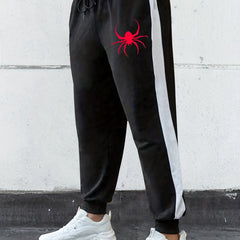 Men's Spider Graphic Print Street Style Pants for Halloween