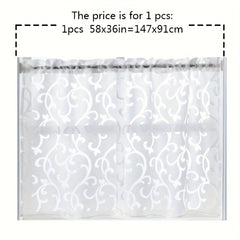 1PC Gauze Small Curtain Tiers Translucent Kitchen Curtain