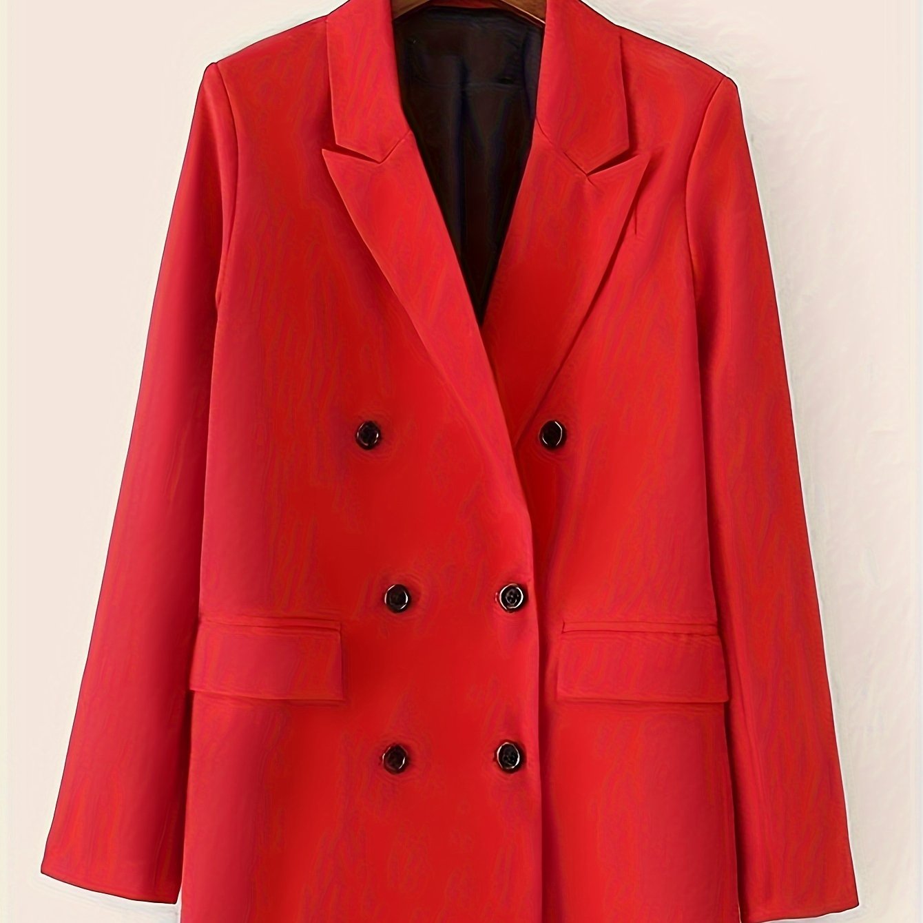 Casual Blazer Women's Solid Button Up Long Sleeve Lapel Collar