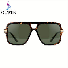 OUWEN Square Polarized Aviator Sunglasses UV400 Eye Protection