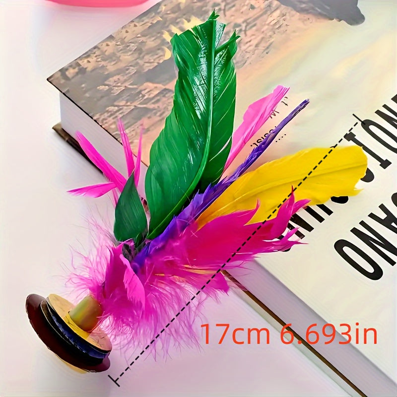 Chinese Jian Zi Colorful Feather Kick Shuttlecock for Exercise