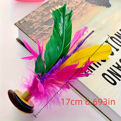 Chinese Jian Zi Colorful Feather Kick Shuttlecock for Exercise