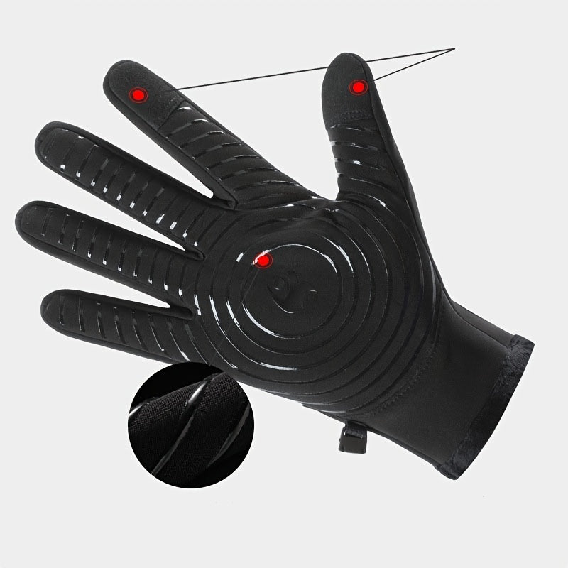 Winter Riding Gloves Men's Outdoor Gloves Non slip Thickened Warm Coldproof