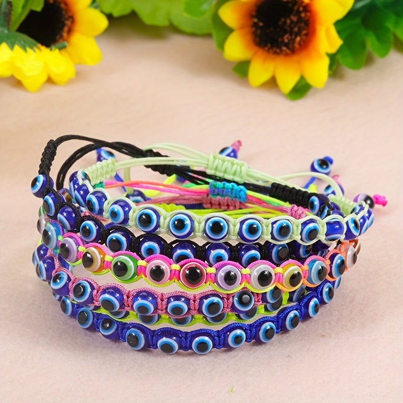 Outdoor Devil's Eye Braided Bracelet Adjustable Eye Amulet Hand Jewelry