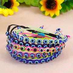 Outdoor Devil's Eye Braided Bracelet Adjustable Eye Amulet Hand Jewelry