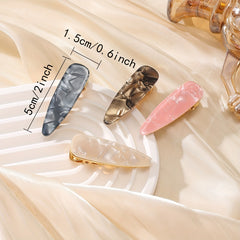 4pcs Marbling Barrettes Hair Clips Hair Claw Accessories for Girls