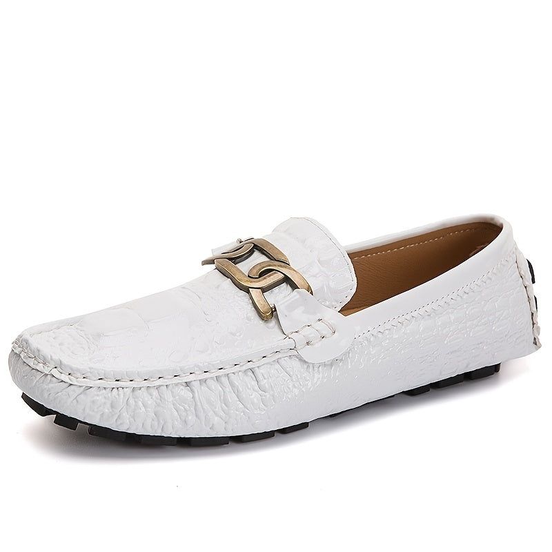 Metal Buckled Decor Loafers Slip-on Comfy Shoes