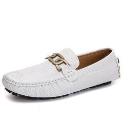 Metal Buckled Decor Loafers Slip-on Comfy Shoes