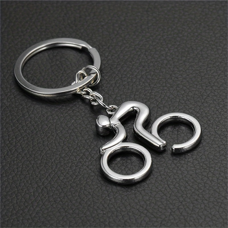 Sports Cycling Bicycle Pendant Keychain Alloy Keyring