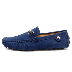 Flat Loafers Metal Buckle Decor Slip On Soft Sole Shoes