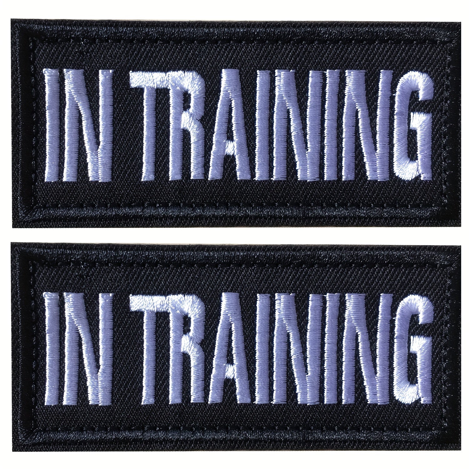 J CARP 2Pcs Dog Slogan Patches Embroidered Fastener Hook L