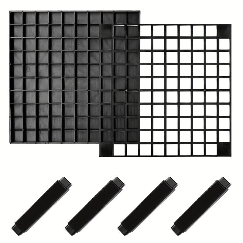 96 Hole Plastic Pencil & Brush Holder Desktop Organizer