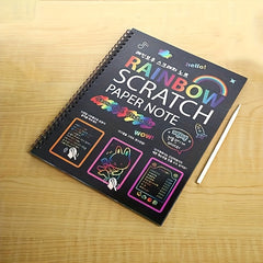 Scratch Art Book Set with Pen - Creative Paper Craft for Kids