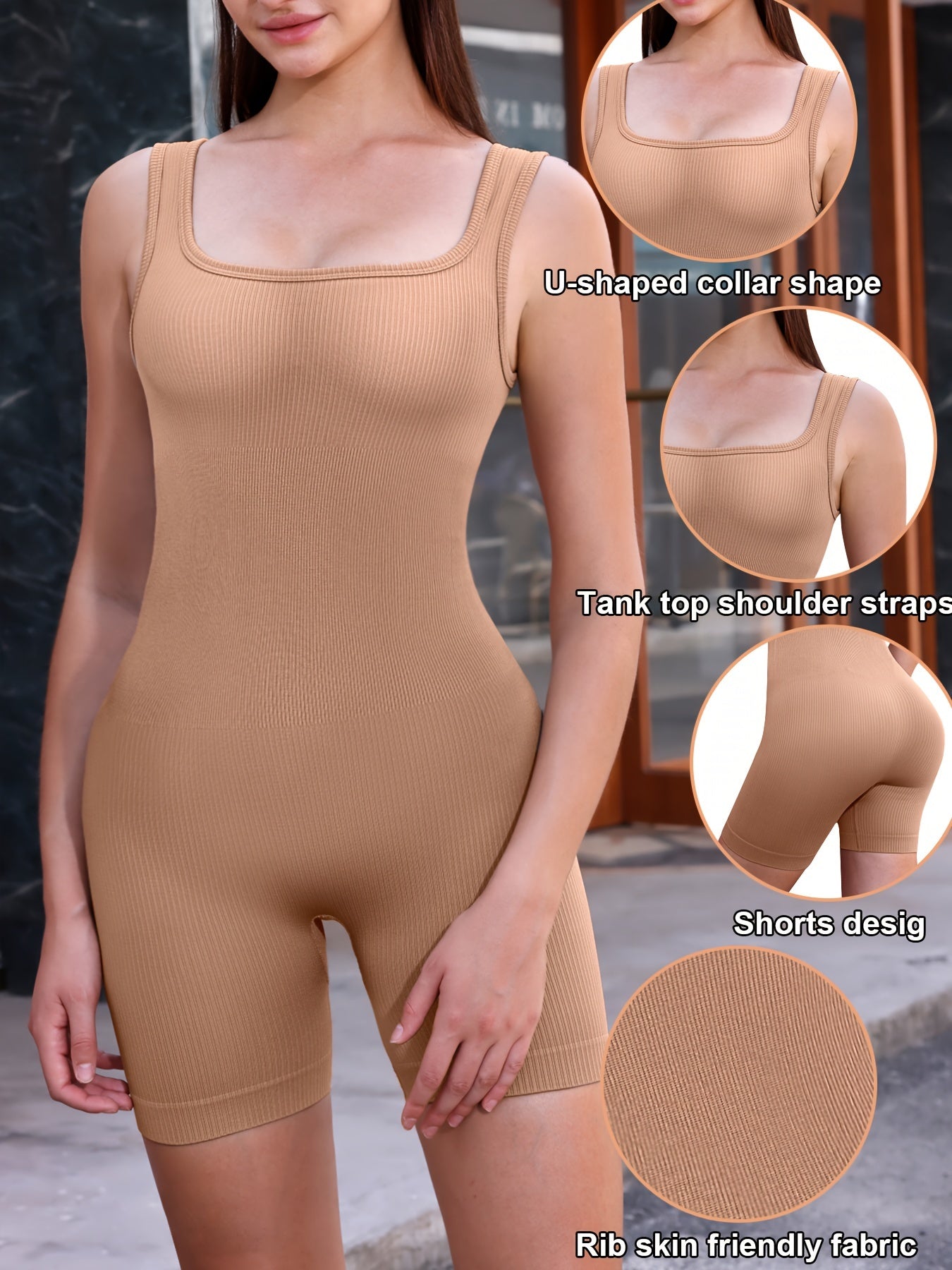 Quick Drying Sleeveless Bodysuit Sports Fitness Yoga Running Jumpsuit