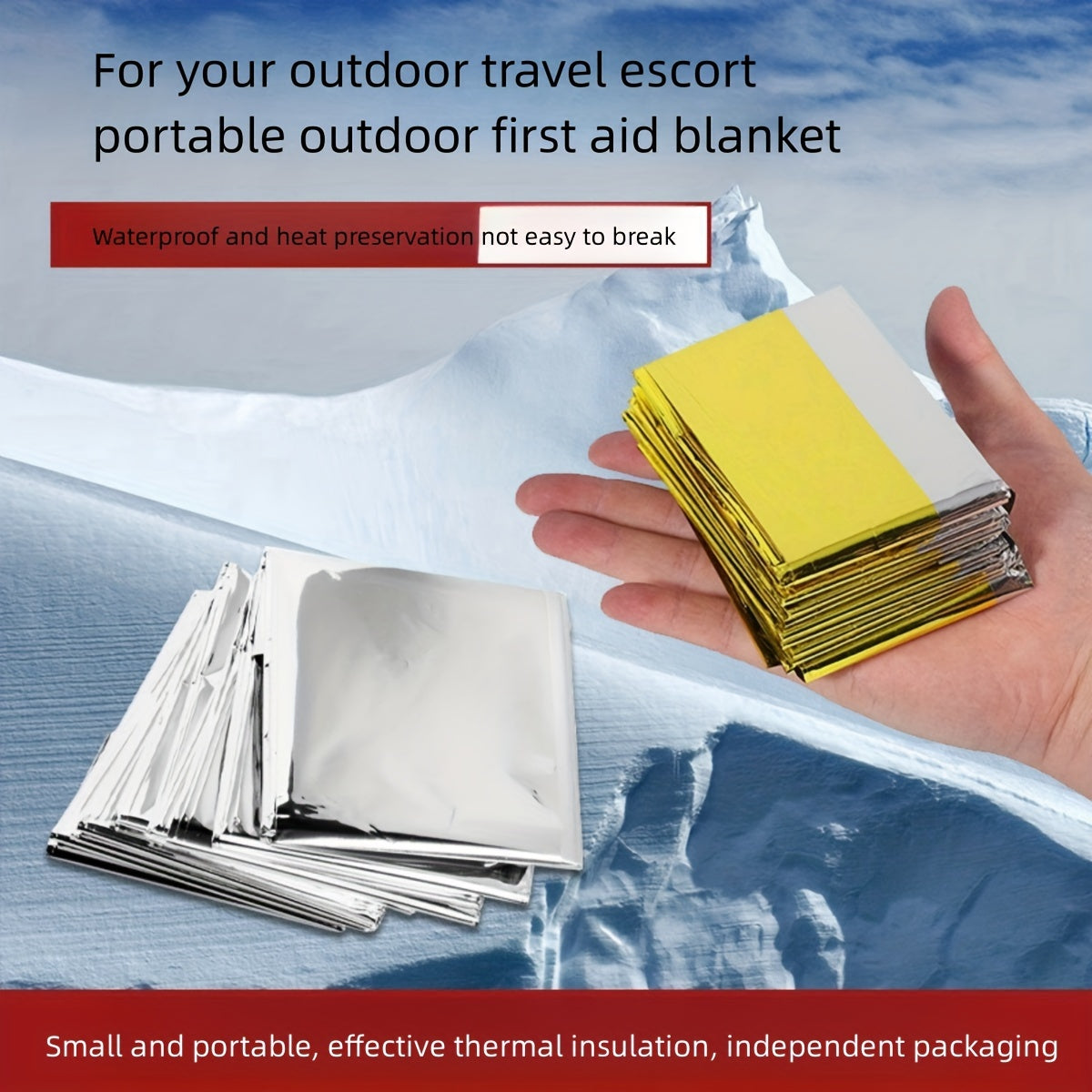 Outdoor Emergency Blanket Insulation Sun Blocking Camping First Aid
