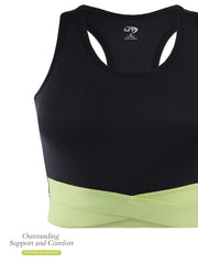 Women's Contrast Racerback Sports Tank Top Yoga Sleeveless Activewear