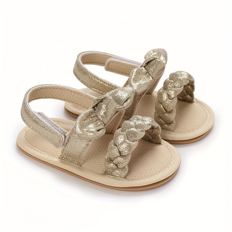 Bowknot Open Toe Baby Sandals Anti Slip Lightweight