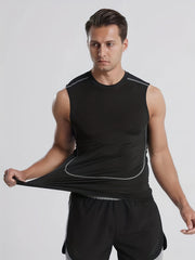Men's Quick Dry Sleeveless Shirt Athletic Ice Silk Tank Top