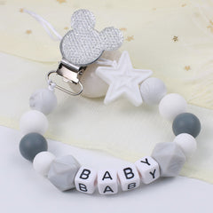 Silicone Pentagram Pacifier Chain Teether Anti-drop Chain