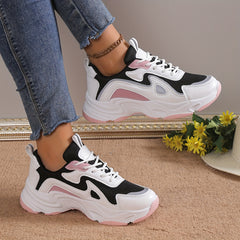 Women's Block Thick Bottom Sneakers Comfortable Sports Shoes