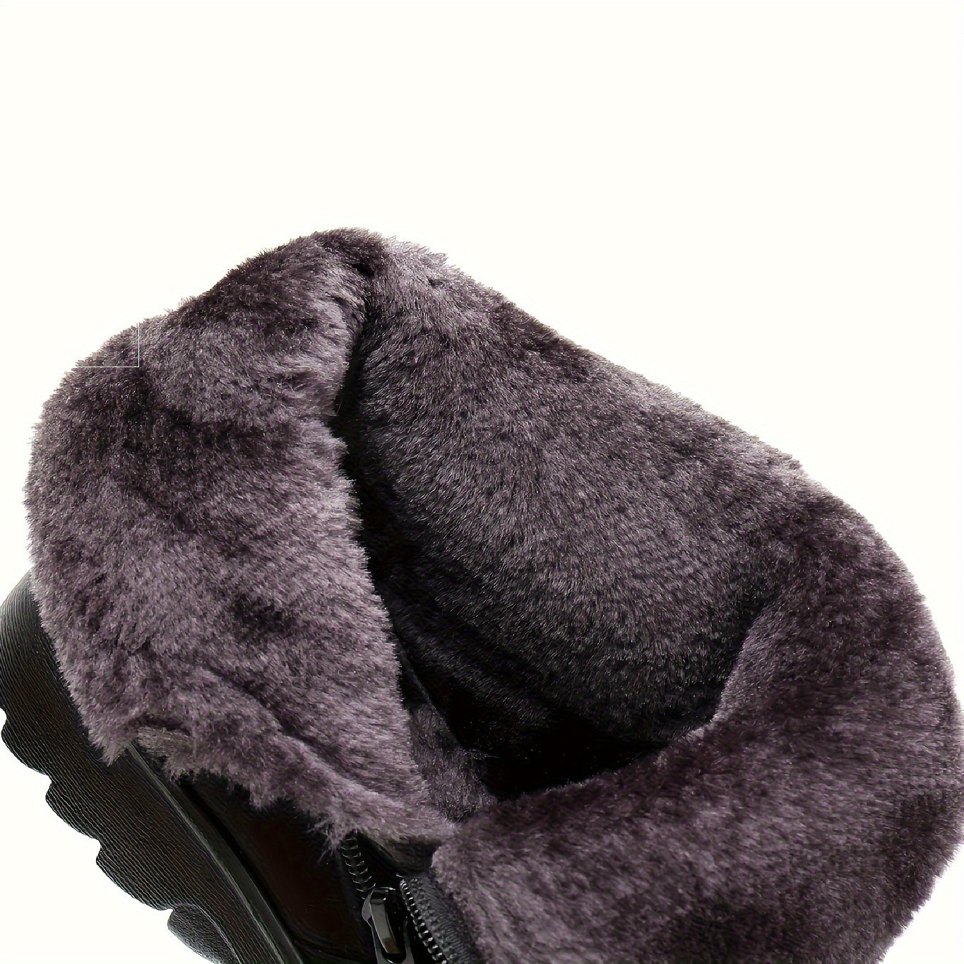 Fur Lined Snow Boots Suede Mid Calf Boots