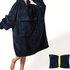 Fluffy Winter Robe Oversized Home Wear with Pocket