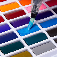 36 Colors 48 Solid Watercolor Paint Set for Kids Adults Beginners Artists