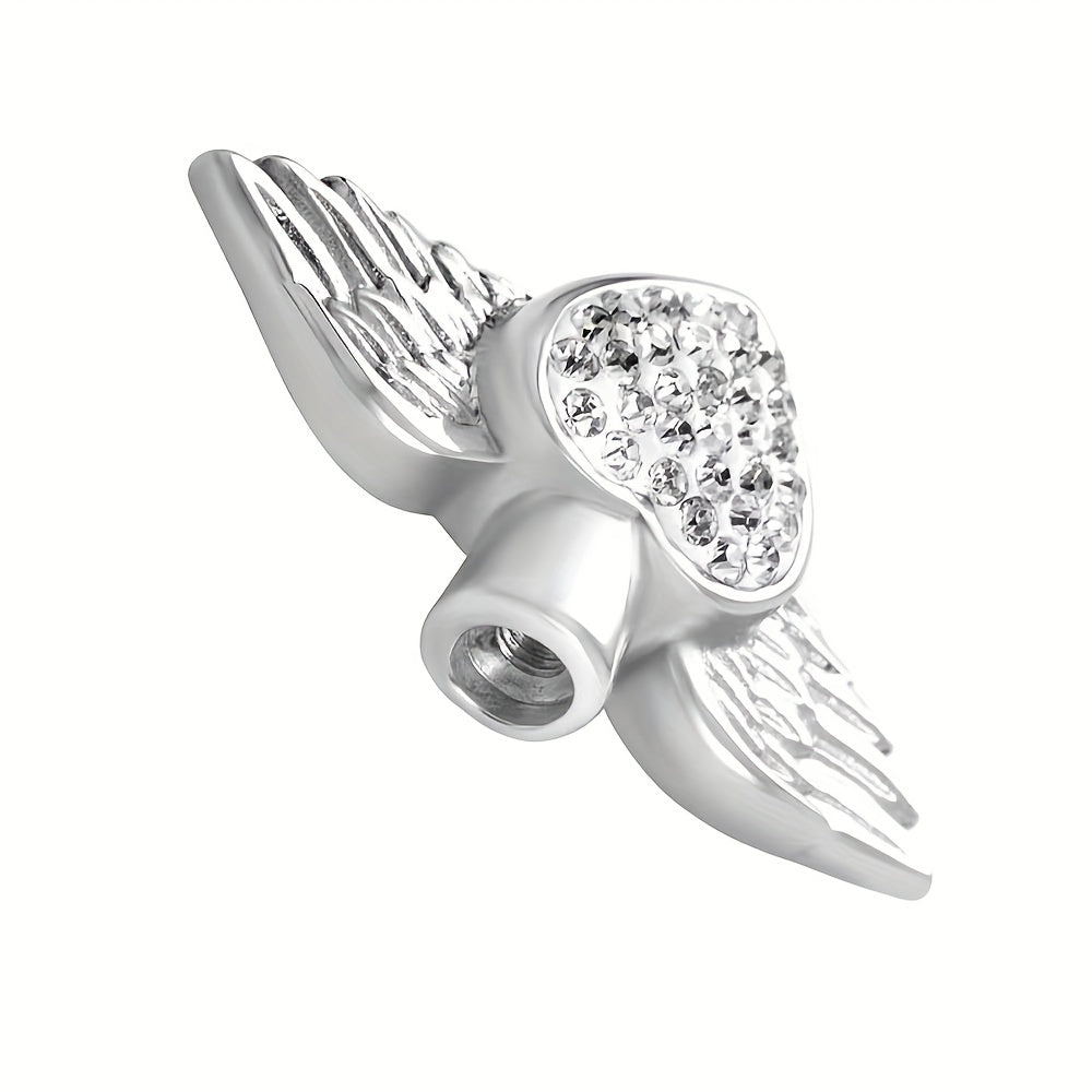 Cremation Urn Necklace For Ashes Birthstone Angel Wing