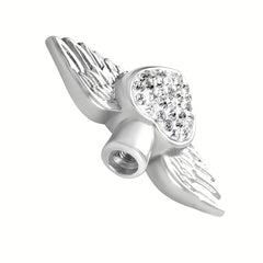 Cremation Urn Necklace For Ashes Birthstone Angel Wing
