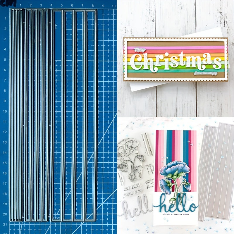 Slim Stripes Metal Cutting Dies for DIY Album Paper Card Scrapbook Decor