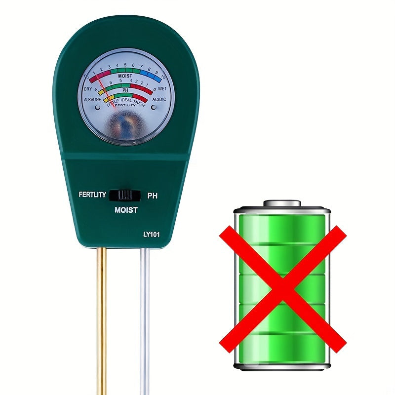 3-in-1 Soil Tester: Fertility, pH, and Moisture Meter