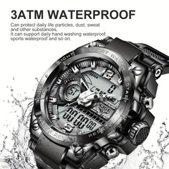 LIGE Boy's Digital Military Watch 50m Waterproof LED Quartz Student Sport Watch