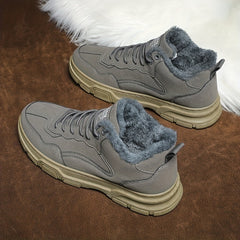 Men's Warm Lace-up Sneakers Casual Walking Shoes