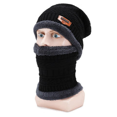 Winter Woolen Windproof Knitted Warm Cap & Scarf Set