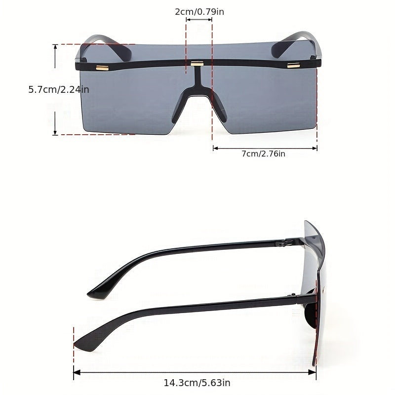 Oversized Frame All in one Frame Sunglasses