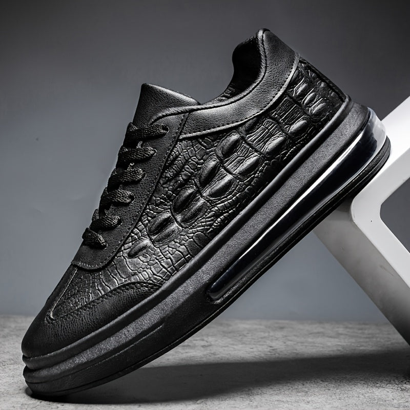 Lightweight Croc Embossed Women's Sports Sneakers with Shock Absorption