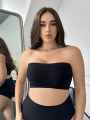 3 Pack Plus Size Sexy Bra Set Women's Plus Solid Hollow Mesh Seamless