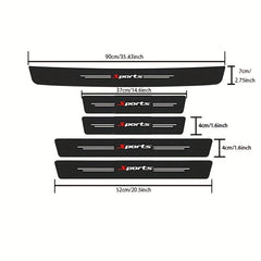 Universal Car Door Sill Scuff Plate Rear Bumper Protector Guard 5pcs