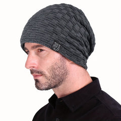 Winter Slouchy Hat Beanie Men Women Velvet Lining Thermal Outdoor