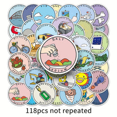 118pcs Periodic Table Wall Decals Elements Chemistry Gift Stickers