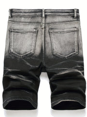 Vintage Style Distressed Denim Shorts for Summer